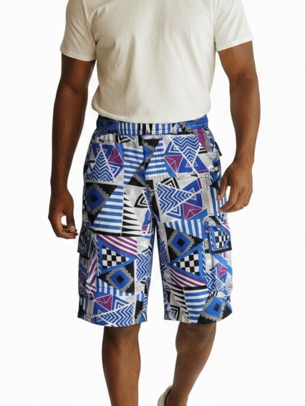 Focus NWT Geometric Print Men's Cargo Shorts